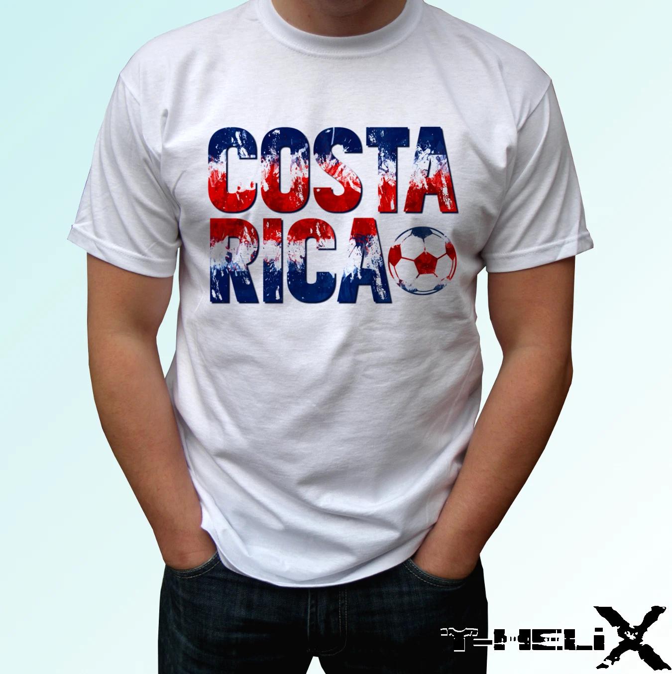 Costa Rica football flag - white kids boys T-Shirt top soccer - s s kids baby 130