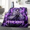 1pc Iguro Obanai Blanket with Custom Name, Gift, for Men and Women, Soft Blanket, Good for Sofa Bed Couch Travel, Lightweight Flannel Blanket