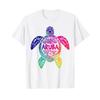 Tribal Aruba Tie Dye Sea Turtle Beach Vacation T Shirt Vintage Casual Graphic Designer Clothes Stretched Fashion