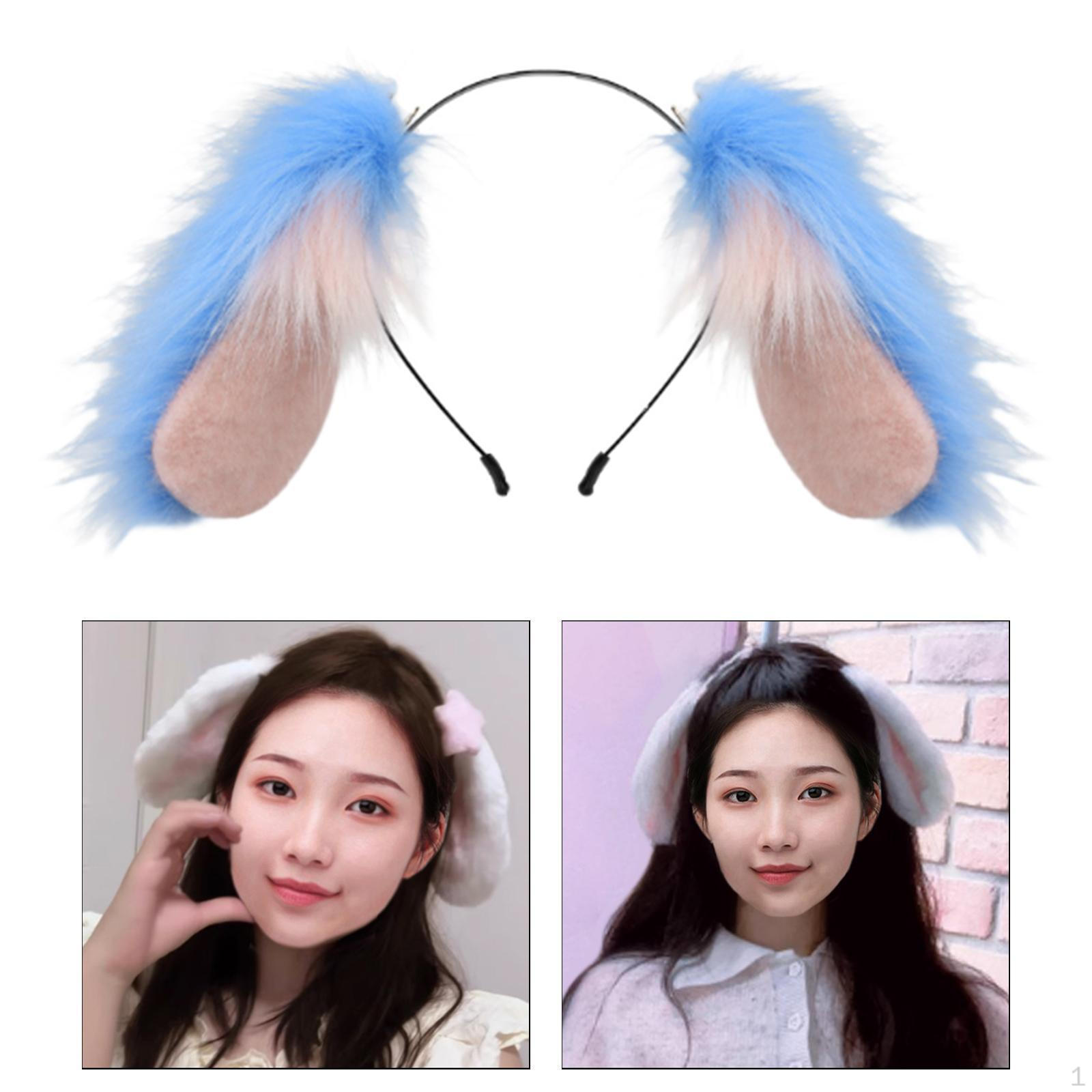 

Аксессуар для костюма с собачьими ушками для косплея животных Blue