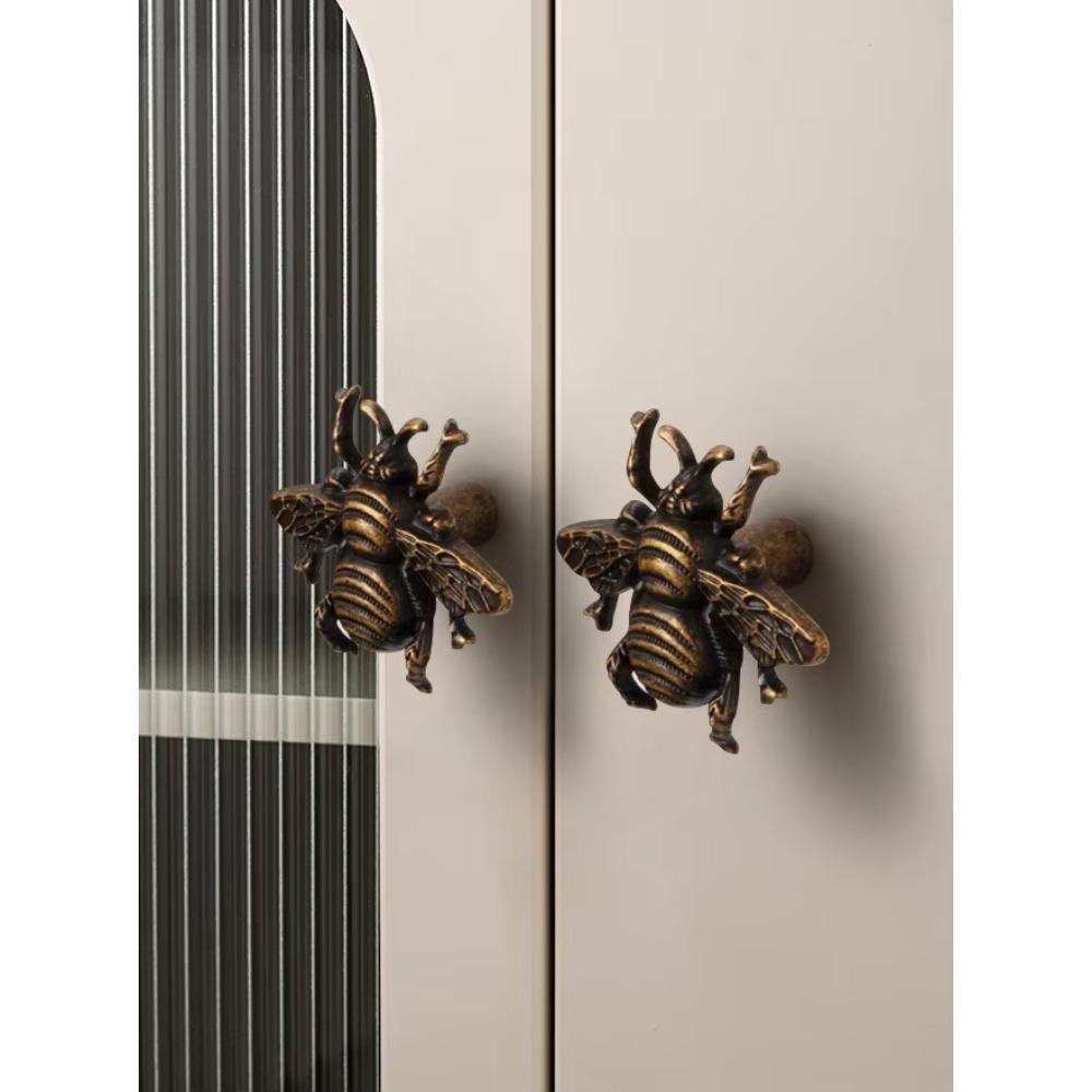 Buton Dulap Albină Drăguță Aliaj Zinc Animal Mâner Sertar pentru Garderobă Cameră Copii Instalare Orificiu Unic butoni sertar muebles