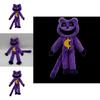 Smiling Critters Terrifying Purple Cat Monster Plush Toy Animal With Big Mouth Customizable Cartoon Style