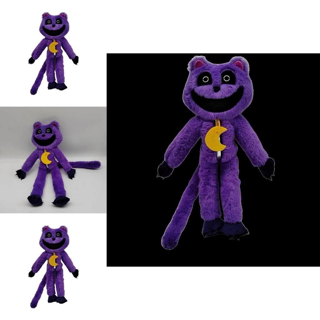 Smiling Critters Terrifying Purple Cat Monster Plush Toy Animal With Big Mouth Customizable Cartoon Style