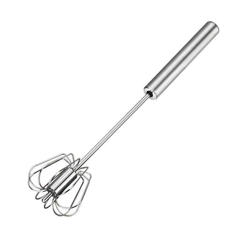 Semi-automatic Egg Beater Stainless Steel Egg Whisk Manual Hand Mixer Self Turning Egg Stirrer Kitchen Accessories Egg Tools