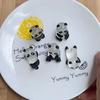 1PC Glowing Panda Mini Figurines Miniature Panda Micro Landscape Ornament Glowing In Dark Miniature Flower Potted Decor