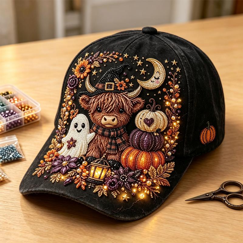 Halloween print baseball cap street accessory hat everyday casual sun hat