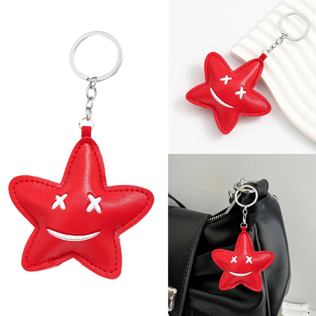 Verspielter PU-Leder Schlüsselanhänger Weiche Leichte Taschenanhänger Dekoration Mehrzweck-Accessoire für Schlüssel Taschen Geschenke