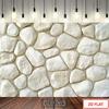2D Textured White Stone Backdrop, Rustic Rock Wall Decoration Background
