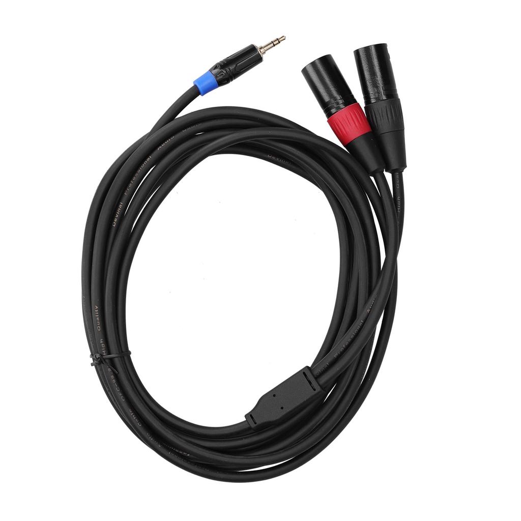 3.5mm Stereo Male To Dual 2 XLR Male Plug Connector Converter Adapter Cable Cord