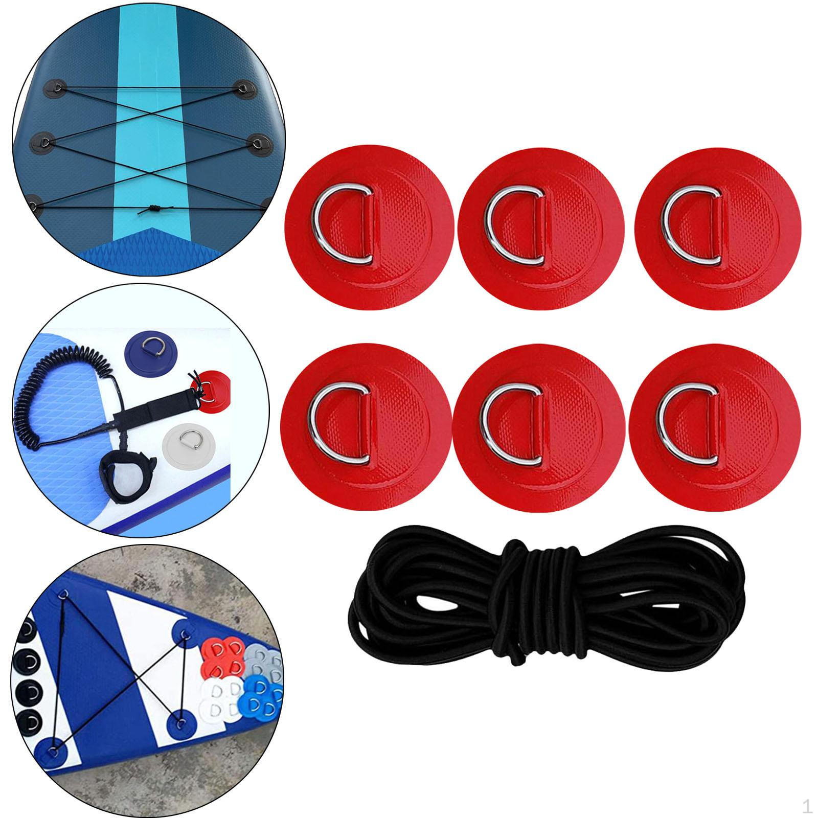 

6 Ring Kit for Deck Rigging And Attachment червоний