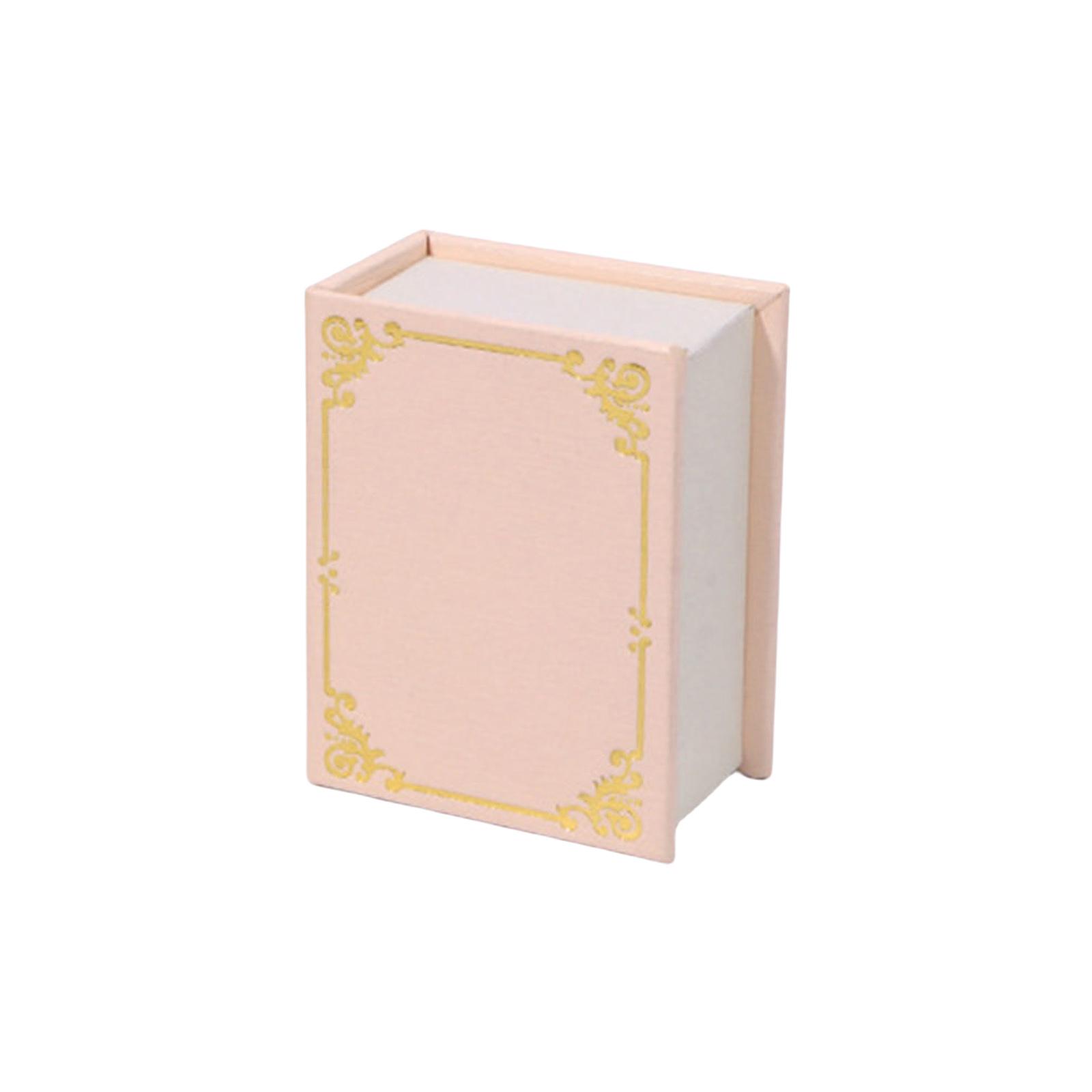 

Креативный дизайн в форме книги, прочный футляр для хранения ювелирных изделий из ворса, портативный для колец, подвесок и сережек розовый