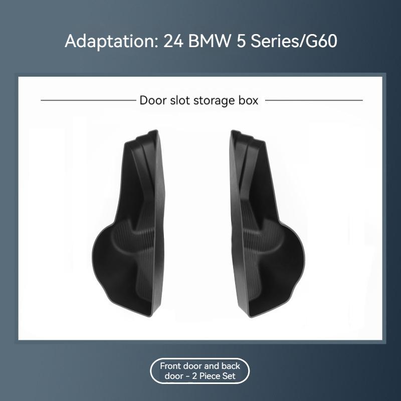 For BMW 5 Series I5 G60 2024 TPE Car Door Slot Storage Box Mobile Phone Tray Car Interior Protection Accessories