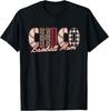 Chico Baseball Mom Checkered Pattern Tee, Woman's Game Day T-Shirt