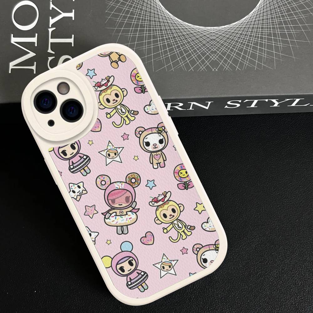 Japan Tokidoki Phone Case For IPhone 16 15 14 13 12 11 Pro Max Plus Leather Soft Cover