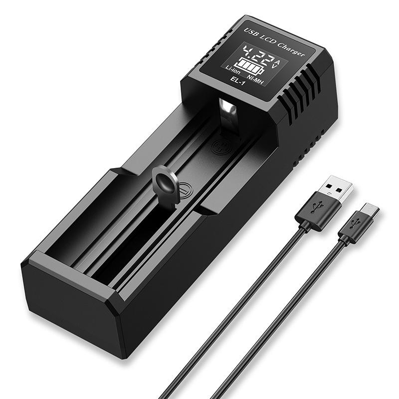 Elough Battery Charger 1/2/4 Slots Dual Charging 3.7V Rechargeable Lithium Battery USB Charger For 1.2V NI-MH AA / AAA Battery Other