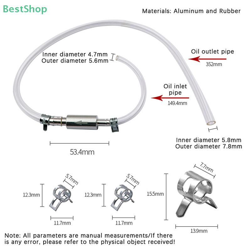 Car Oil Siphon,Motorcycle Fuel Tank Siphon,Brake Bleeding Oil Change Pump Tool Fluid Hose Hydraulic Clutch Valve Tube Kit