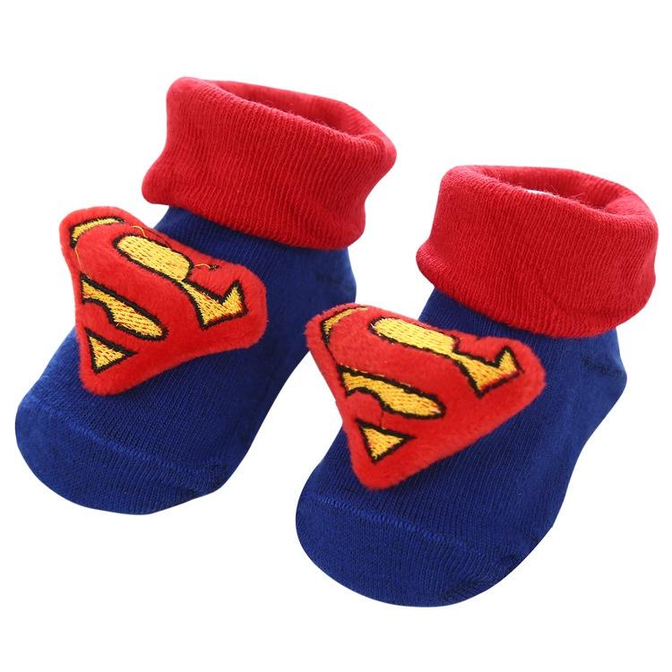 READY STOCK 0-12months Newborn New Cartoon Anti-skid Three-dimensional Doll Baby Socks Striped Dot Cute Children's Socks