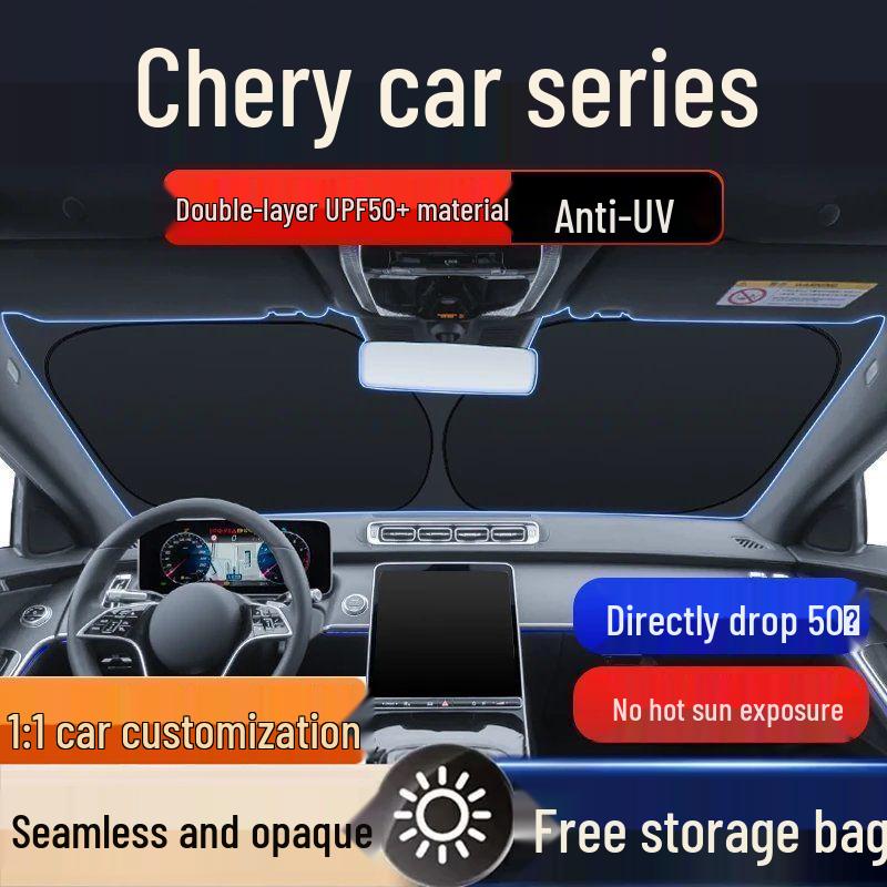 Compatible Sunshade Windshield for Chery Arrizo 5/3/7/GX and Tiggo 3/5/8/7/3X, Cowin 2, E5 Car Models.