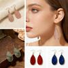 Vintage Gold-Plated Teardrop Earrings with Rose Quartz, Lapis Lazuli, Red Jasper, Turquoise, and Amazonite.