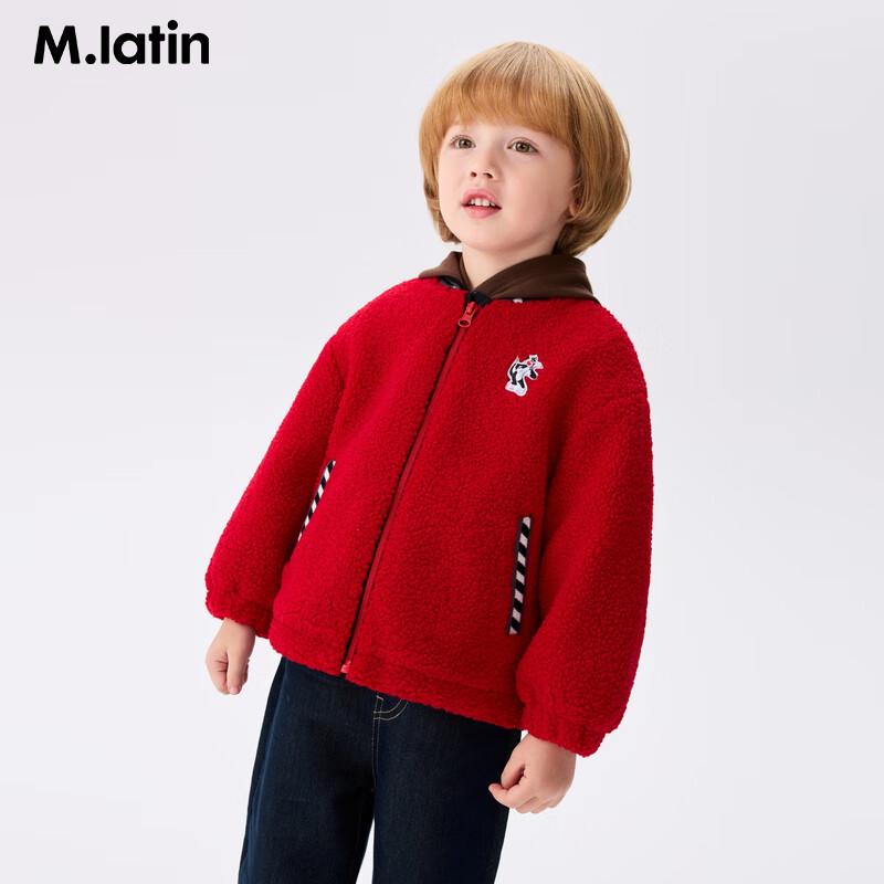 M.Latin Boys' Cartoon Patch Baseball Jacket