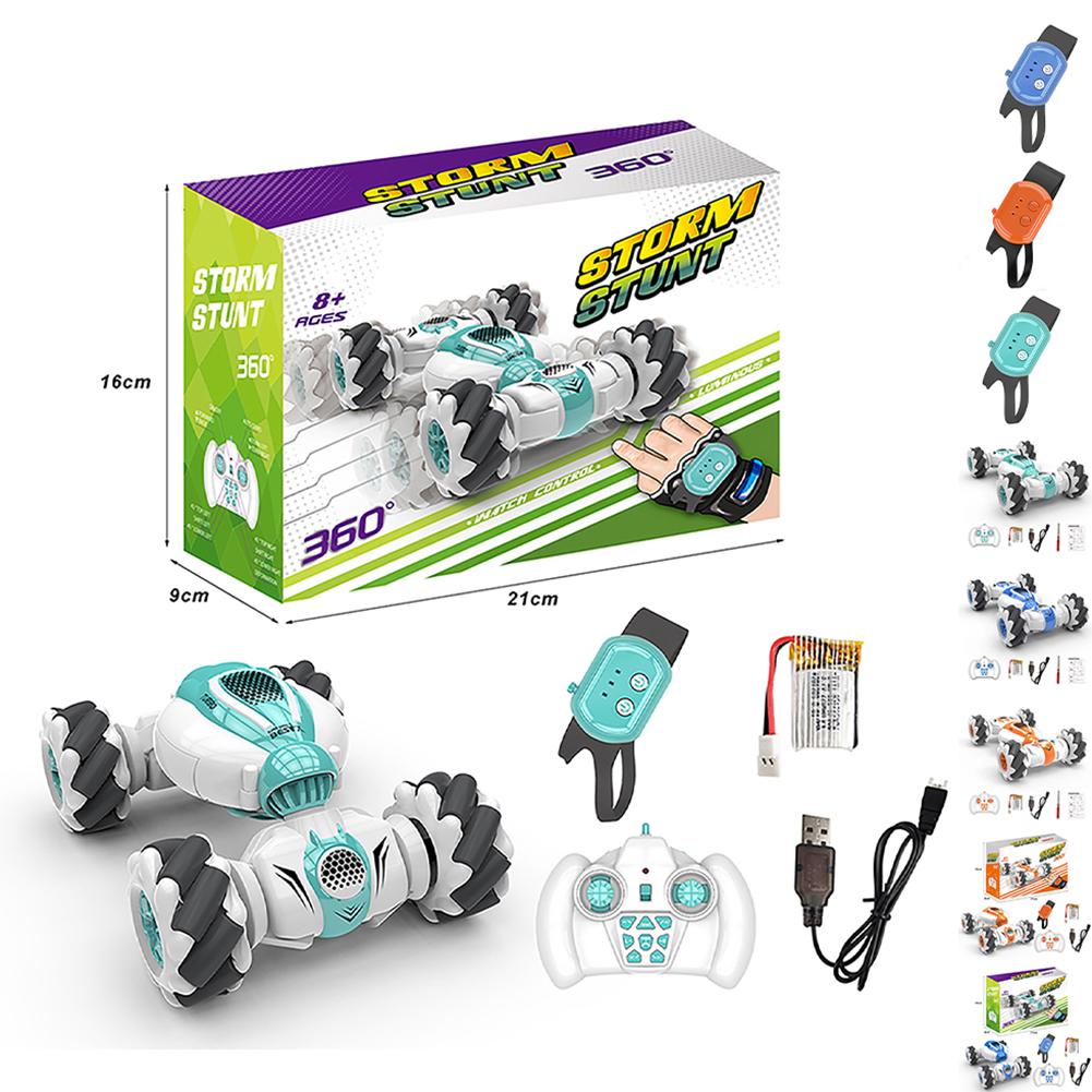 

2.4GHz Mini RC Stunt Car 4WD Watch Gesture Sensor Drift Car Remote Control Climbing Car For Boys зелёный
