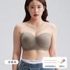 Strapless underwear women's big breasts slightly fat mm summer non-slip large size tube top thin invisible bra beautiful back anti-light