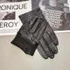 Men's Imported Sheepskin Gloves Thin Single Leather Unlined Full Mesh Design Summer Breathable Driving Gloves