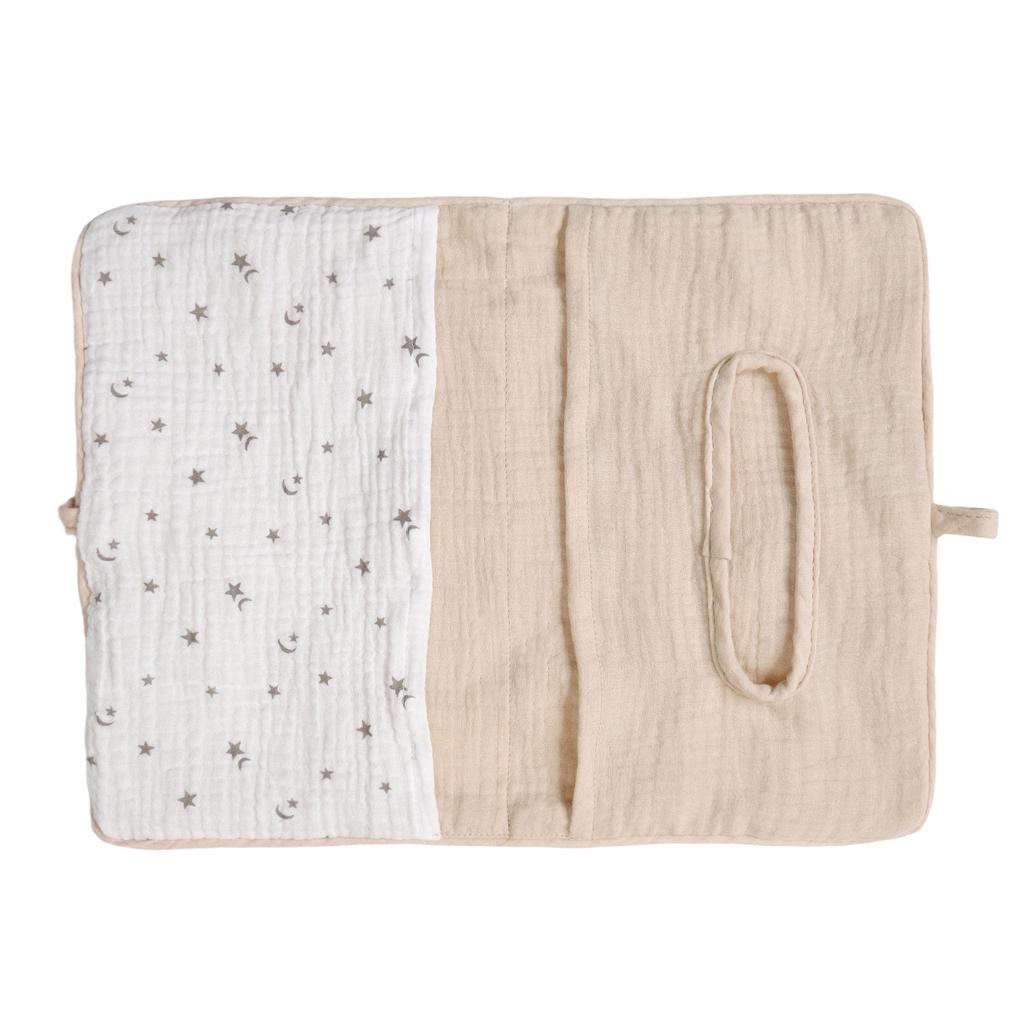 Storage Bag Soft Cotton Infant Bed Rail Storage Organizer Bag Providing Quick Access to Essentials During Nighttime Care