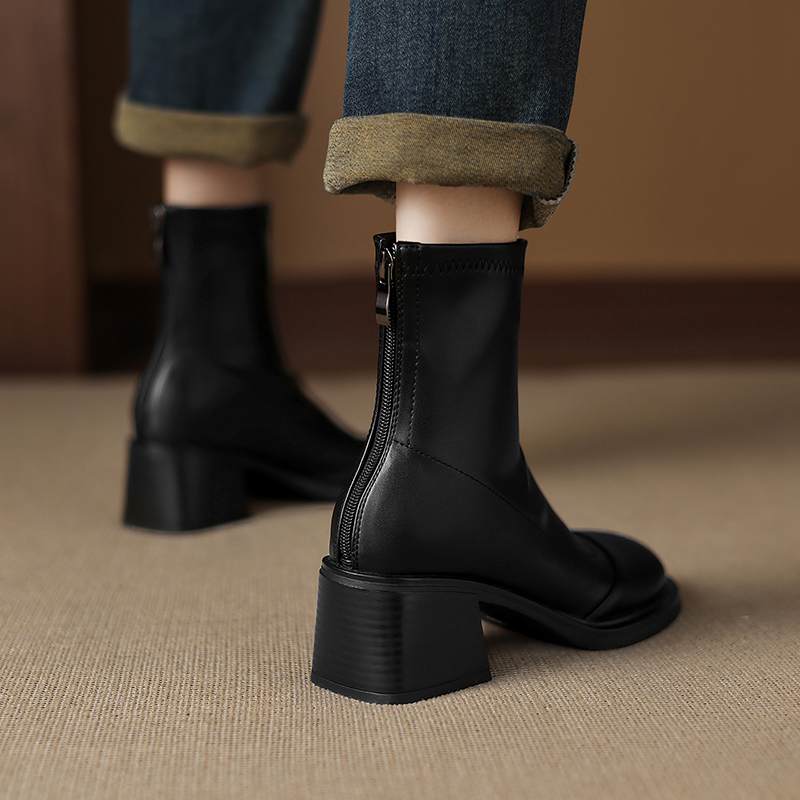 Krazing Pot Microfiber Winter Round Toe Modern Platform Size 33 Boots Size 43 Office Lady Women Fashion Ankle Boots