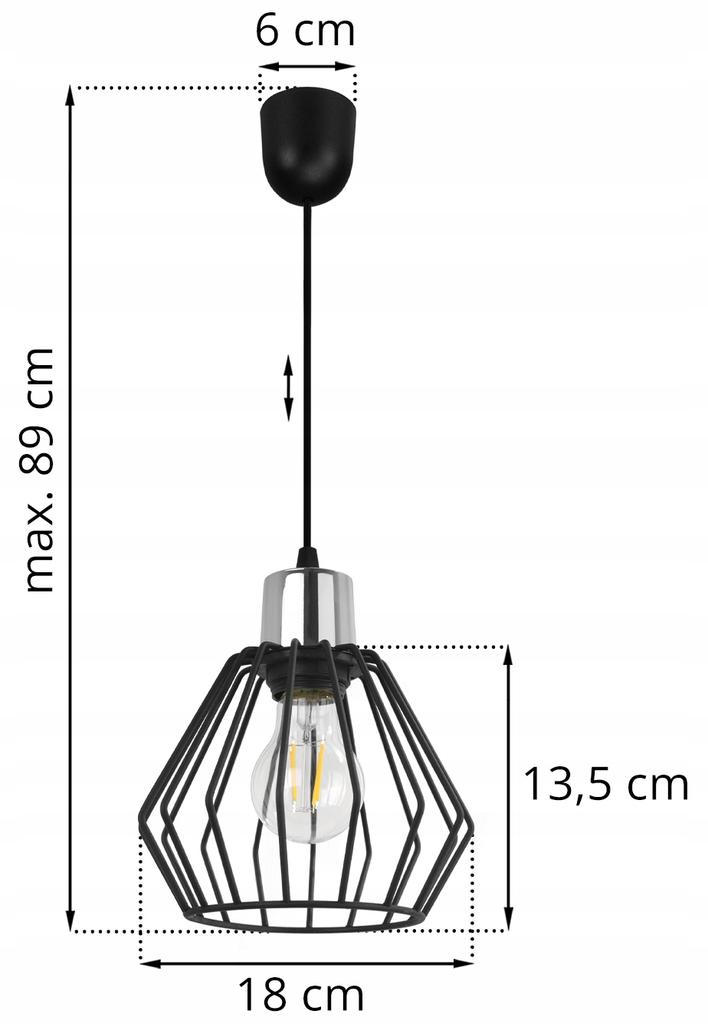 Hanging Lamp, Ceiling Chandelier, Wire Shade, Led