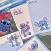 MINISO 50 szt. Karteczki samoprzylepne Stitch Anime No Times Memo Zdejmowalne Samoprzylepne Naklejki Kreskówkowe Artykuły Szkolne Papiernicze