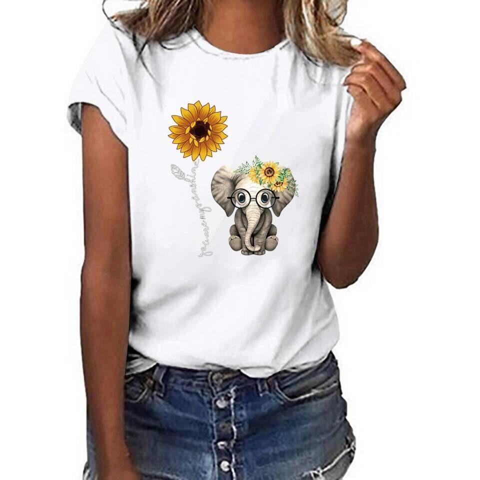 Women Girls Plus Size Lips Print Short Sleeved T-shirt Blouse Tops