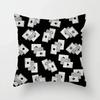 Luxury Home Decoration Pillowcase Props Hearts Square Black Heart Poker Pattern Office Sofa Car Cushion Cover