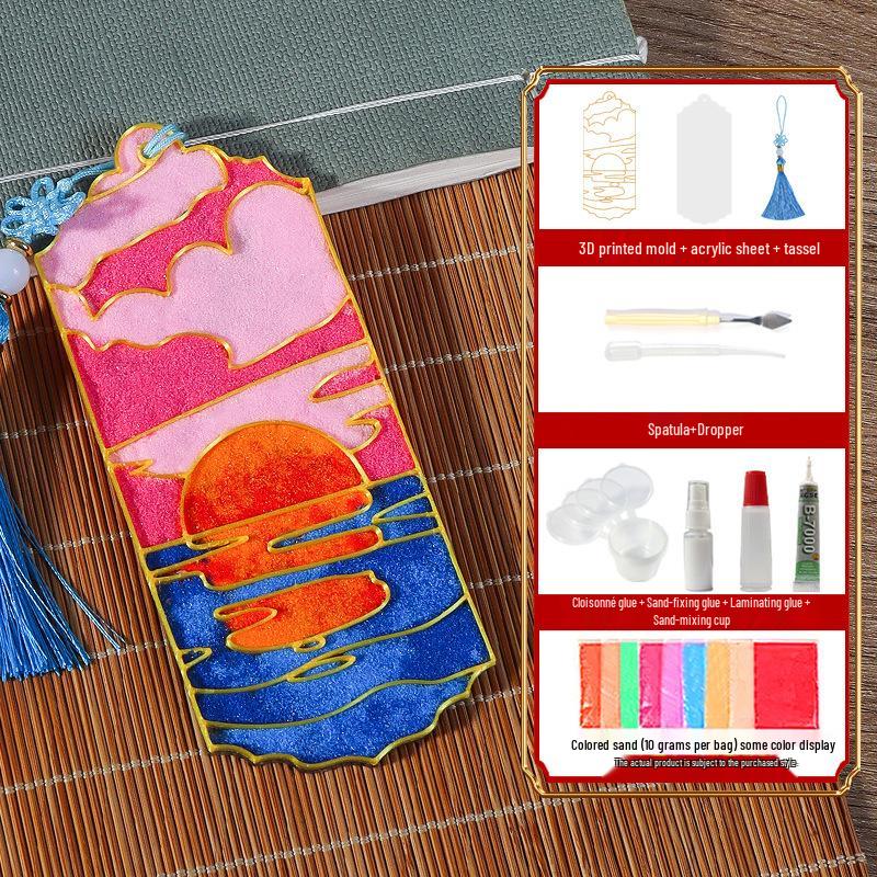 Cloisonné Enamel Bookmark Kit - Jingtai Blue Mid-Autumn Craft Activity
