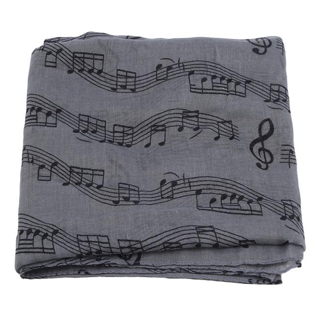 Fashion Stylish Thin Section Printed Musical Notes Chiffon Scarf Shawl Air Conditioner Shawl