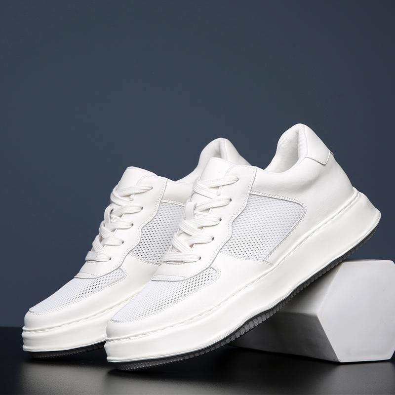 Fashion New Men Casual Leather Shoes Classic Lace-Up Antiskid Sports Shoes Outdoor Wear-Resistant Vulcanized Shoes High-Quality Men Shoe