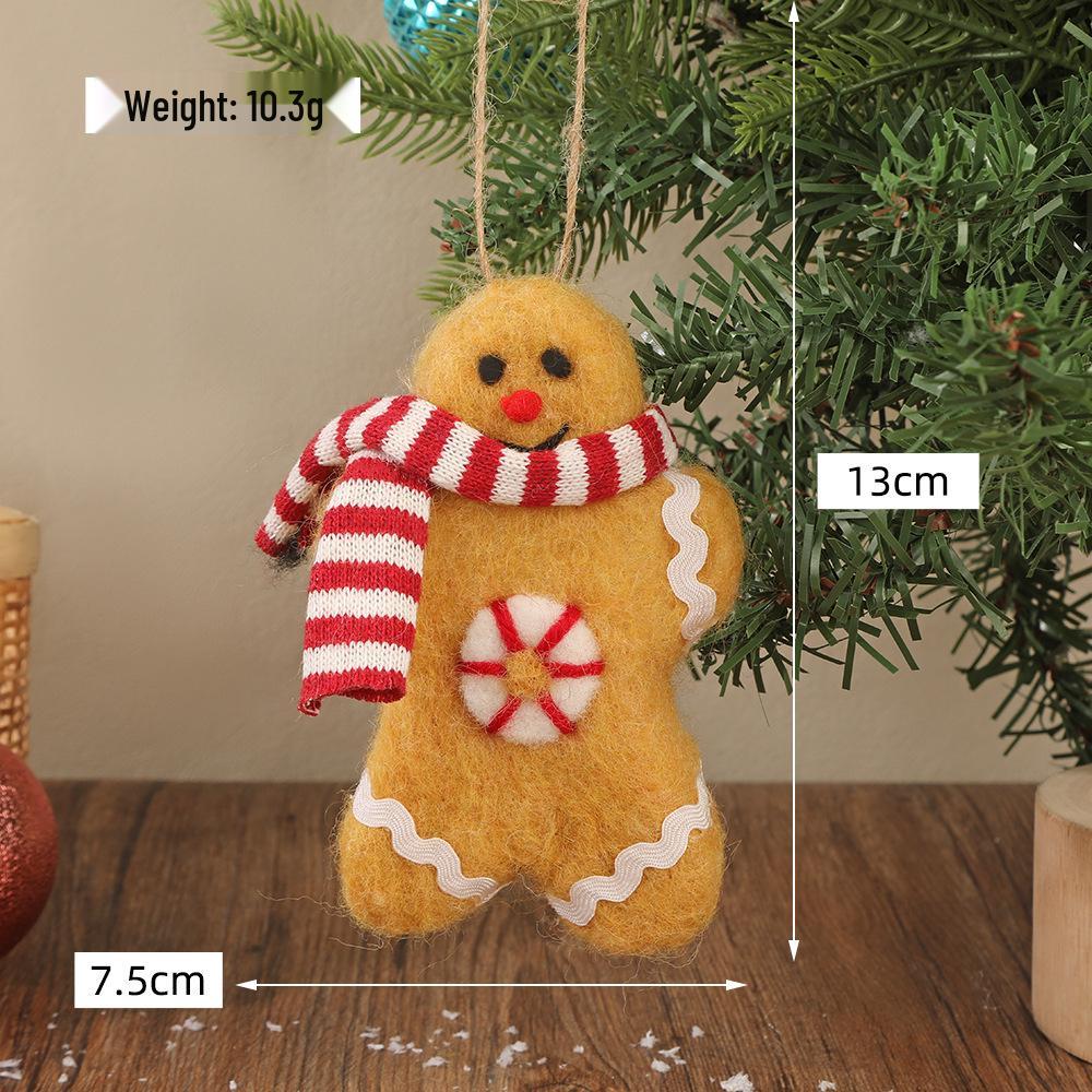 Creative Wool Felt Gingerbread Man Christmas Ornaments