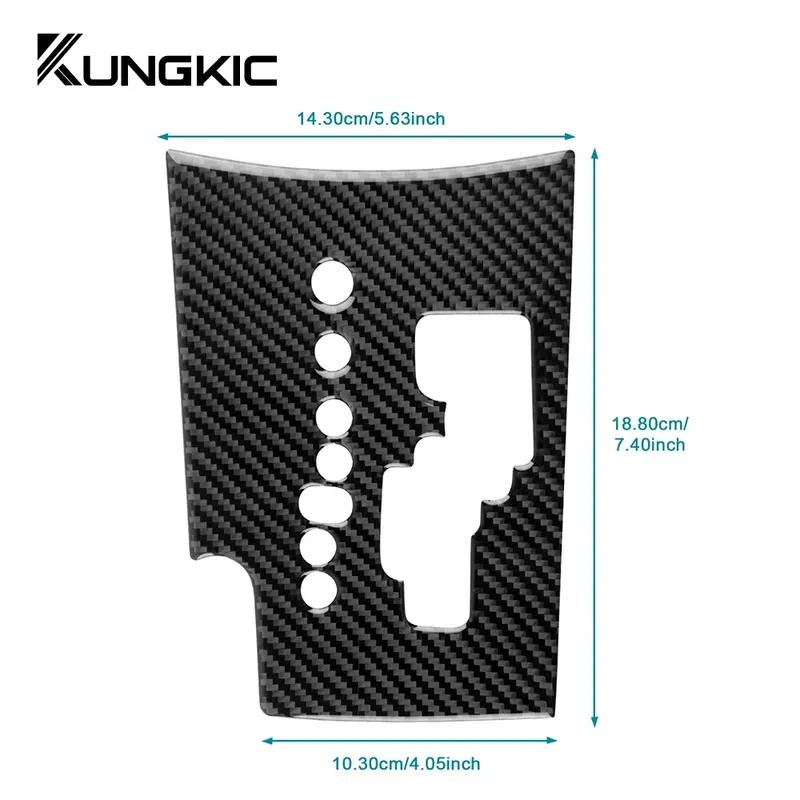 LHD for Toyota RAV4 2006 2007 2008 2009 2010 2011 2012 Car Gear Shift Panel Real Soft Carbon Fiber Sticker Interior Trim