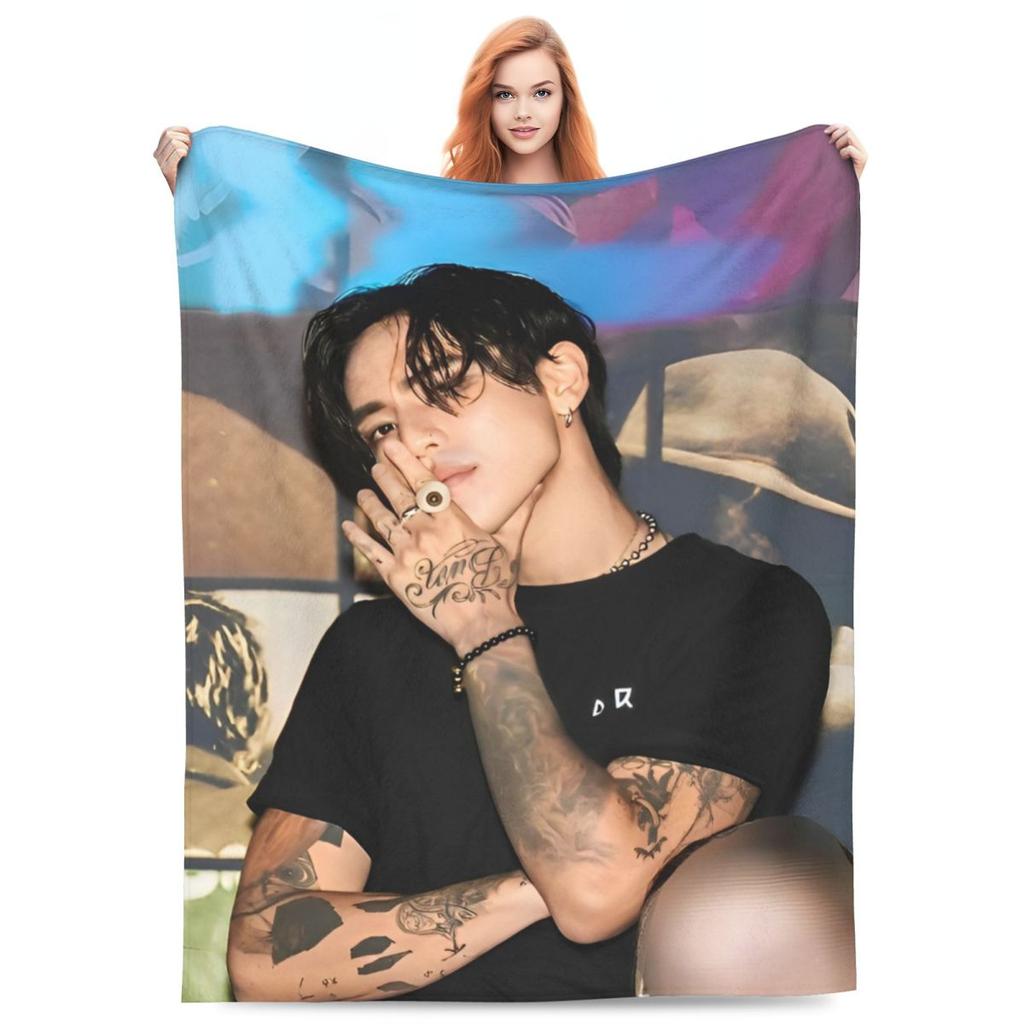 DPR IAN Deckenbezug K-Kpop Flanell Überwurfdecken Haus Sofa Tragbar Leicht Bettüberwürfe