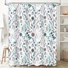 Watercolor Floral Shower Curtain Waterproof Bath Decor for Home Living Room Bathroom Decoration White Blue Red Green Size 72x84