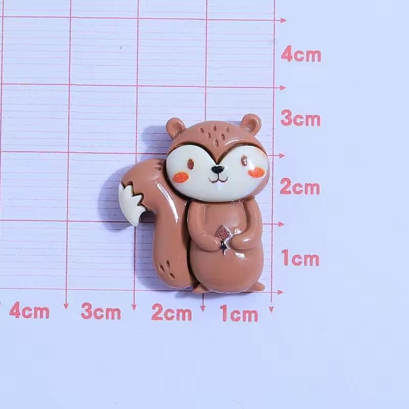 Kawaii Style Autumn Squirrel Mushroom House Mappe Leaf Theme Resin Cabochons Artificial Souvenir