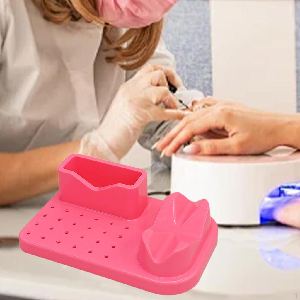 Nagelkunst Polieren Schleifen Organizer 20 Löcher Fräserhalter Maniküre Werkzeugkoffer Große Kapazität