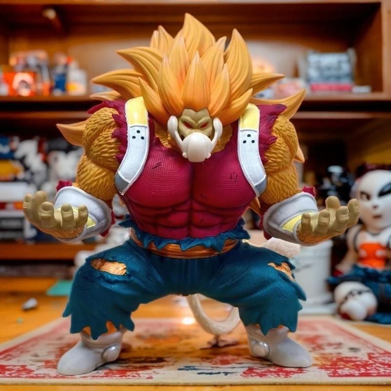 31cm Dragon Ball Cumber Golden Great Ape Super Saiyan Gk Statue Pvc Figure Detachable Mask Collectible Model Desktop Decoration