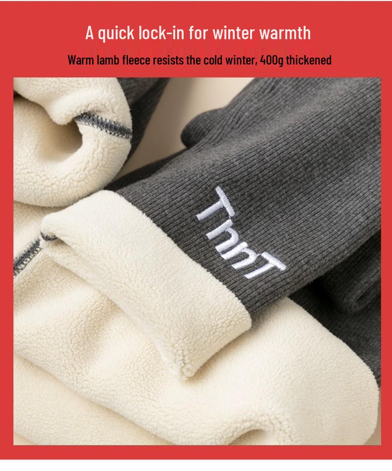Plus Size Fleece-Lined Leggings for Women - Thick, Warm, Slimming Tapered Pants for Spring and Autumn