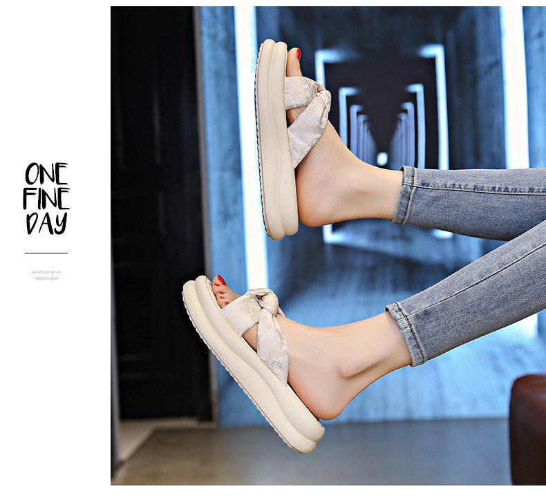 2025 Women's Fairy Style Slides: Summer One-Strap Slippers with Thick Soft Soles