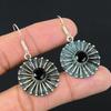 Round Natural Black Spinel Sterling Silver Birthday Drop Dangle Earrings Jewelry