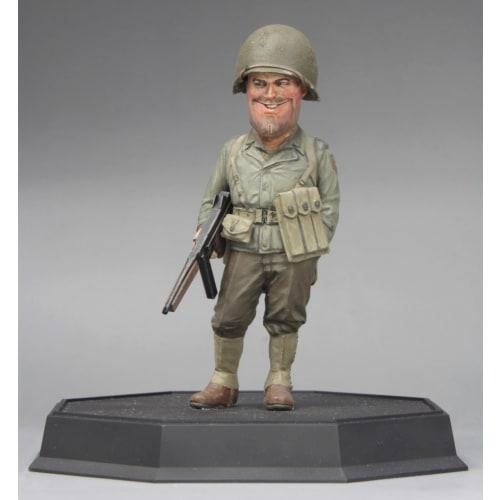 Fine Molds 1/12 World Fighter Collection WWII US Army Infantry Sergeant Rogers & Thompson M1A1 Plastic Model Kit (Unpainted Assembly Kit) FT02