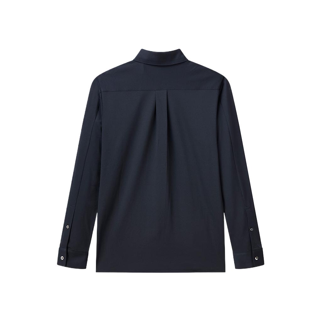 FILA Blue Series Simple Classic Soft Comfortable Long Sleeve Shirt Men shirts Legendary-Blue F11M012401G-NV