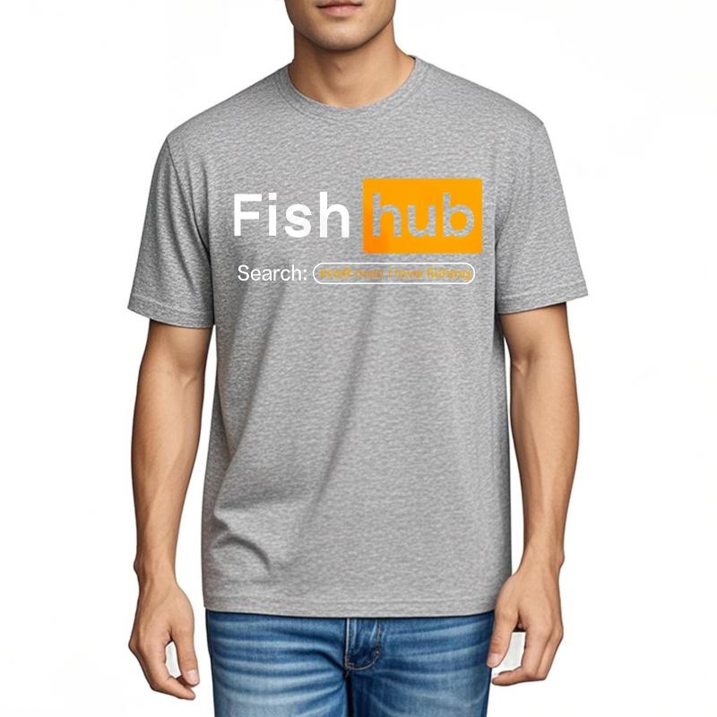 Unisexs T Shirt Streetwear Everyday Tees Fishhub Search Small Unisex I Workout Summer Tshirt New Arrived Soft Cotton Teeshirt Dai
