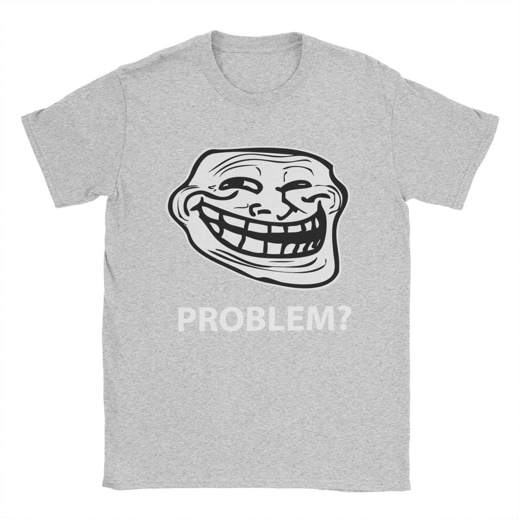Trollface Meme Rage Comic Funny Troll Joke Internet T-Shirt Men 100% Cotton Tees Short Sleeve T Shirt Unique Clothing